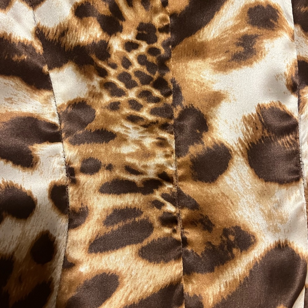 Kim Shui Studio 100% silk leopard print Qipao cheongsam mini dress - Picture 4 of 4